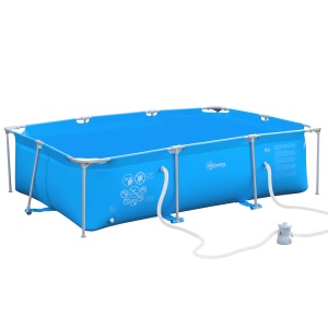 piscina supraterana adulti, 252x152x65cm, albastra