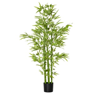 Planta Artificiala de Bambus 150 cm Inaltime cu Ghiveci Inclus pentru Interior si Exterior - Verde - Img 1