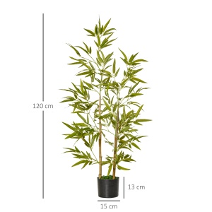 Planta Bambus Artificial Inaltime 120 cm cu Ghiveci pentru Interior si Exterior -Verde - Img 3
