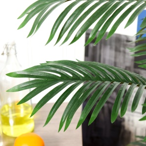 planta decorativa plastic, 20 frunze, 140cm, verde - Img 6