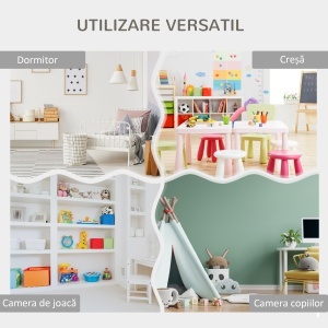 Raft pentru jucarii pentru copii Mobilier dormitor din lemn mobilier pentru sufragerie si cresa gri pentru scoala mobilier camera copilului birou pentru copii mici - Img 6
