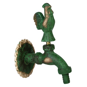 Robinet decorativ dublu serviciu si motiv Cocos, 1/2"