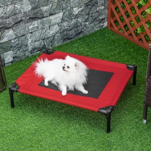 Saltea estivala pliabila pentru caini pana la 18kg de exterior si interior pat pentru animale 76x61x18cm rosu - Img 2