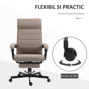 Scaun Birou – Rabatabil, Spatar inalt & Reglabil, Maro - Img 6