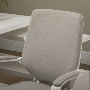 Scaun Birou Ergonomic cu Înălțime Reglabilă, Pivotant la 360° și Legănare, 62x69x92-100 cm, Bej - Img 8