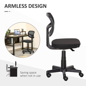 Scaun de Birou Ergonomic din Plasa, Negru - Img 5