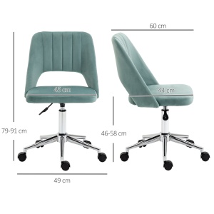Scaun de Birou Ergonomic pentru Birou, cu Inaltime Reglabila Verde - Img 3