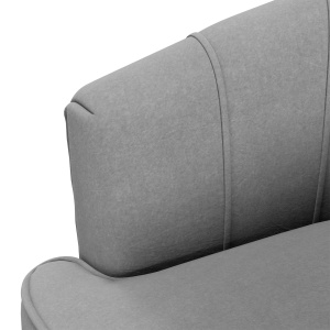 Scaun de Efect din Material Textil, Fotoliu din Catifea, Fotoliu Modern pentru Camera de Zi cu Picioare Metalice Aurii si Captuseala Groasa pentru Dormitor, Gri - Img 8
