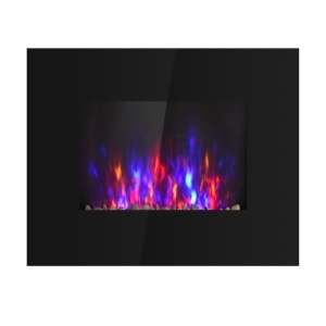 Șemineu Electric de Perete din Inox și Sticlă Temperată, Putere 900W/1800W, Design Modern pentru Casă și Birou - Img 1