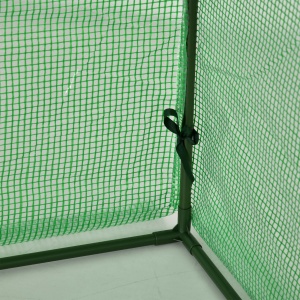 Sera de Gradina tip Tunel din Otel si Plastic PP cu Usi care se Ruleaza 295x100x80 cm, Verde - Img 9