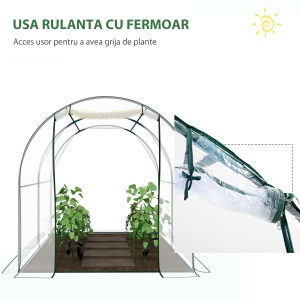 sera gradina tip tunel din PVC, 250x200x200 cm - Img 6