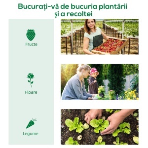 Seră Tip Tunel din Polietilenă Cu Uși și Ferestre din Plasă, Cort cu Capac din PE și Cadru de Oțel, Verde 1,8x1,8x2 m - Img 8
