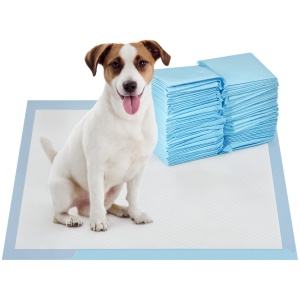 Set 100 Covoare Absorbante pentru Câini cu 6 Straturi, Covoare Igienice pentru Câini, 45x60 cm, Albastru