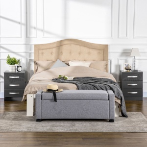 Set 2 Noptiere Moderne cu design compact si 3 sertare - Img 2