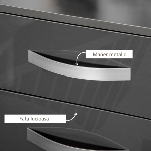 Set 2 Noptiere Moderne cu design compact si 3 sertare - Img 6