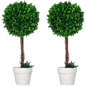 Set 2 Plante Artificiale – Frunze de Santal, Design Bila Decorativa - Img 1