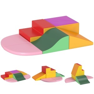 Set de Construcții Moi pentru Copii 1-3 Ani cu 6 Piese din PU și EPE Multicolore - Img 1