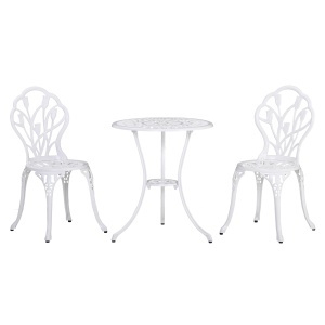 Set de Gradina 3 Piese din Aluminiu cu 2 Scaune - Img 1