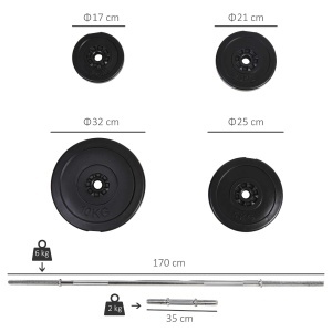 Set Haltere – 2 Manere & 14 Discuri pentru Antrenament - Img 3