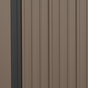 Sopron de Gradina din Otel Suport Scule, Magazie pentru Scule cu Zavor, 161.5x94.5x196cm, Maro - Img 7