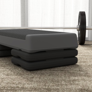 Step Aerobic Reglabil pe 3 Nivele 10/20/30 cm, Step Aerobic Antiderapant cu Capacitate 250 kg, 77x37x16 cm, Gri - Img 8