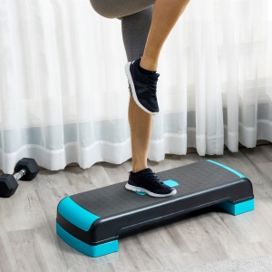 Stepper Fitness Reglabil, Negru-Albastru - Img 2