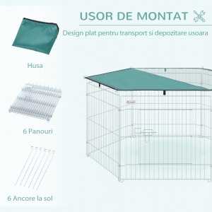 tarc modular animale, acoperis impermeabil 59x60cm - Img 5