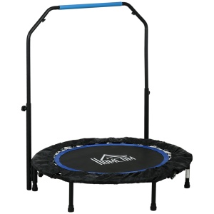 Trambulină Elastică Pliabilă cu Mâner Reglabil, Ø102x99123 cm, Albastru