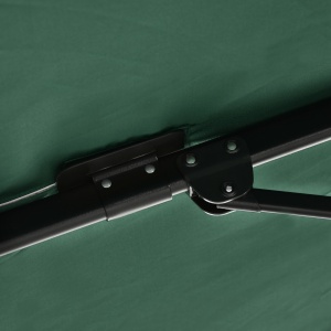 Umbrelă de Grădină cu Manivelă, Rotire la 360°, Orificii de Ventilație și Parasolar Reglabil, 2.5x2.5 m, Verde - Img 8