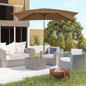 Umbrela de Gradina Dreptunghiulara 195×295 cm – Alb - Img 2