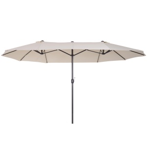 Umbrela de Gradina Impermeabila si Anti-UV Bej, 460x270x240cm - Img 1