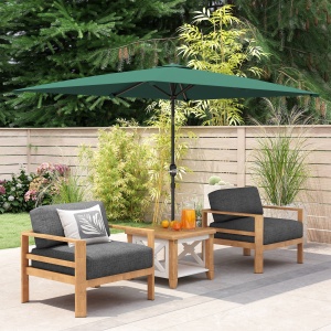 Umbrelă de Grădină Înclinabilă cu Manivelă și 6 Spiţe, 2x3 m, Verde - Img 9