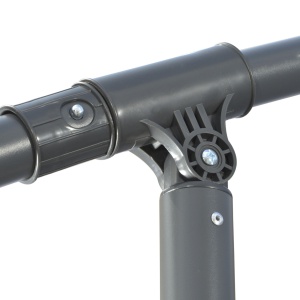 Umbrelă Suspendată cu Bază în Cruce, Greutăţi, Manivelă și Protecţie UV, Ø3x2.5 m, Bej - Img 9