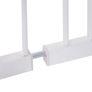 Ușă de Siguranță Extensibilă pentru Câini cu Montaj prin Presiune, 76x76 cm, Alb - Img 9