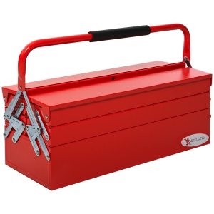 Valiza pentru unelte din otel cu 5 compartimente, 51x21x41cm, rosu - Img 1