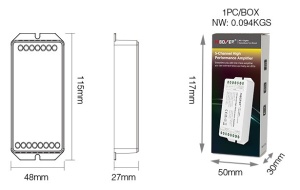 Amplificator de semnal Mi-Light PA5 MiBoxer pentru iluminare LED de înaltă performanță cu 5 canale Group Control - Img 3