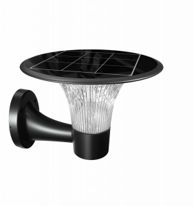 Aplică de exterior felinar solar 15W de perete 2200lm 4000K/6000K IP65 garanţie 3 ani culoare neagră