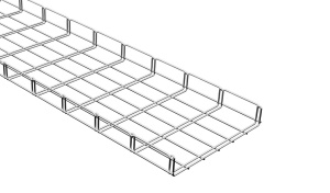 Canal cablu metalic 300x50mm din sarma mesh galvanizat lungime 2 metri jgheab pentru trasee electrice - Img 1