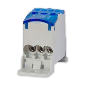 Clema de distributie pe sina 1 pol 80A cu capac intrare 1x6-16mm2 si iesire 2x2.5-16mm2 + 4x2.5-6mm2 - Img 2