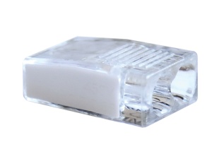 Clemă de legături fără şurub, transparent/roşu - Img 1