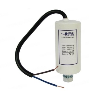 Condensator de operare 8μF 450V AC cu cablu șurub M8 cu piulita fir de 20cm