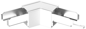 Conector 45° pentru CIL LIN de birou, alb