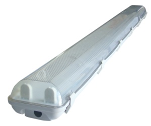 Corp de iluminat protejat pt.tub LED,alimentare la un capăt
