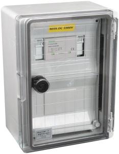 Cutie de protecție la supratensiune pt. sisteme fotovoltaice