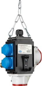 Distribuitor de energie suspendat 2 prize trifazice 400V 5 poli 16A IP44 si cu 2 prize monofazice schuko 16A IP44 cu conexiune la aer comprimat - Img 2