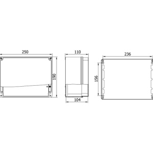 Doza 250x190x90mm distributie cutie jonctiune din aluminiu cu usa - balamale IP67 IK09 - Img 3