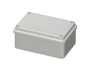 Doza aplicata patrata 120x80x50mm IP56 pentru distributie jonctiune ABS rezistenta UV fara presetupe margini netede