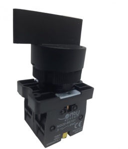 Intrerupator rotativ buton 3 pozitii 1-0-2 6A incastrabil pentru tablouri cu 2 contacte normal deschise NO - Img 2
