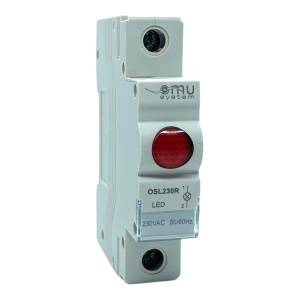 Lampa led 230V de semnalizare rosie cu montaj pe sina in tablouri electrice IP20 - Img 2