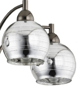 Lustra AF Galaxy cu suport metalic si abajur din sticla 5 brate dulie E27 x max 60W - Img 2